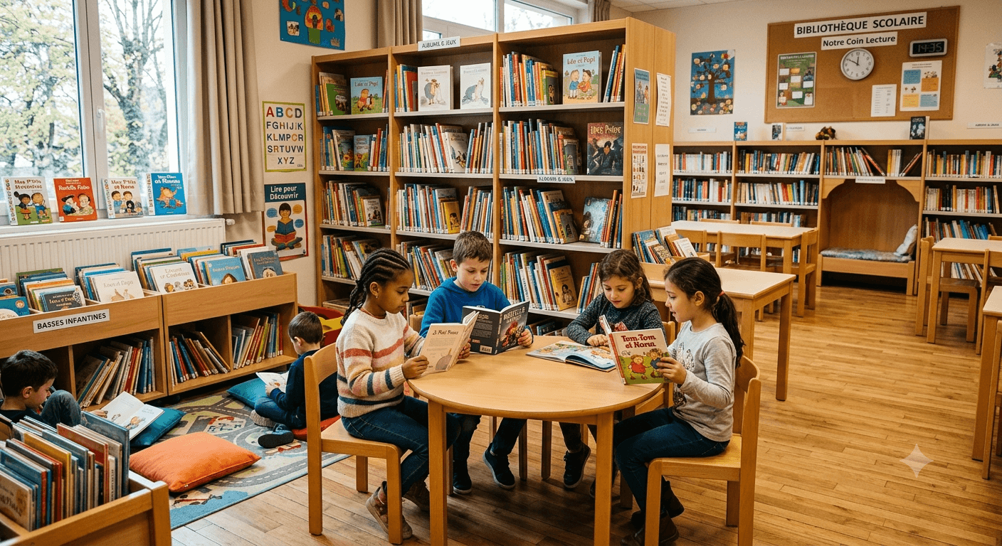 Une bibliothèque scolaire pour les enfants de Robiac